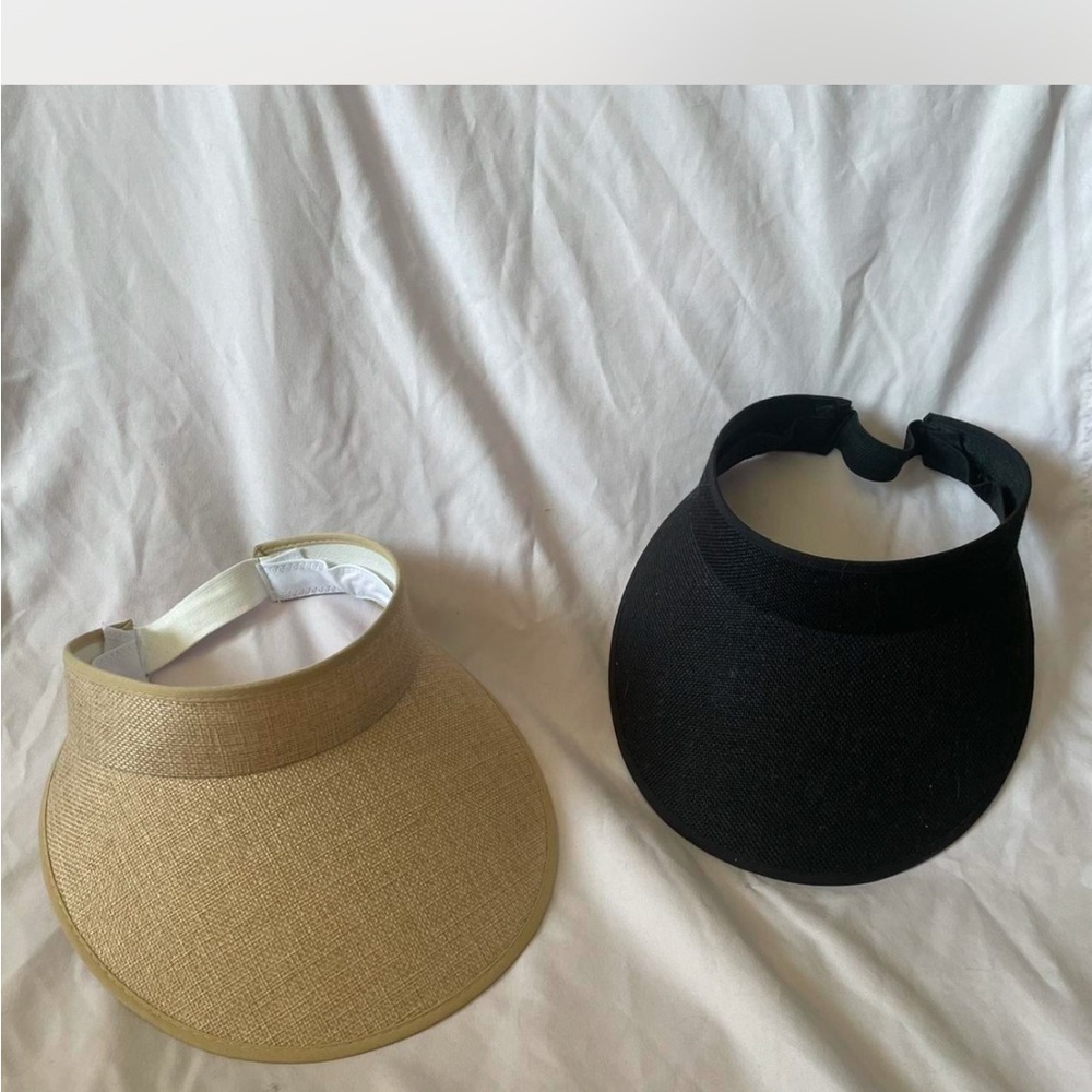 Stylish Black and Tan Visor Set